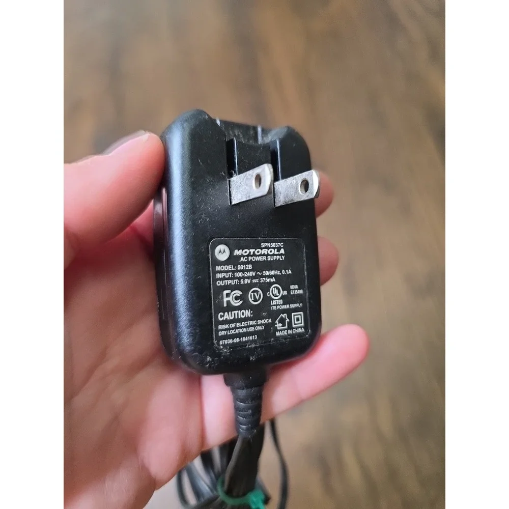 Motorola AC Power Supply Phone Charger Model 5012 Working SPN5037B‎ A6